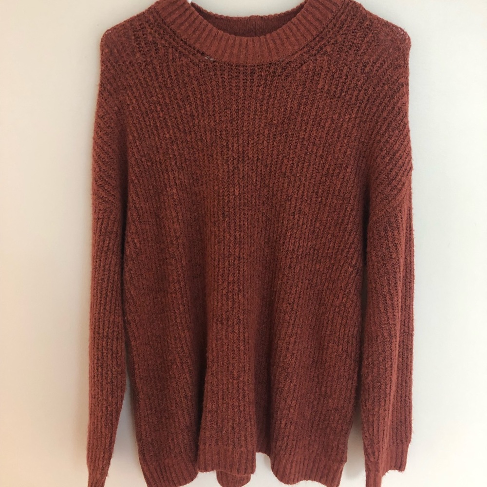 Size XS American Eagle sweater. Dull red-orange color.